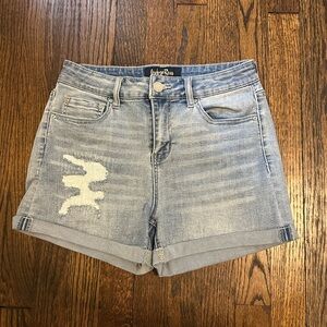 Indigo Rein Light Blue Distressed Jean Shorts